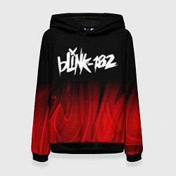 Толстовка-худи женская Blink 182 red plasma, цвет: 3D-черный