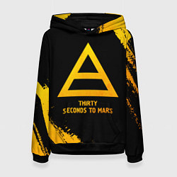 Женская толстовка Thirty Seconds to Mars - gold gradient