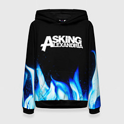 Женская толстовка Asking Alexandria blue fire