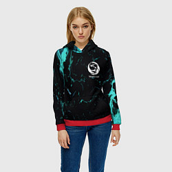 Толстовка-худи женская Beastcoast абстракт, цвет: 3D-красный — фото 2