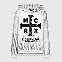 Женская толстовка My Chemical Romance с потертостями на светлом фоне