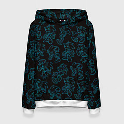 Женская толстовка Соник паттерн