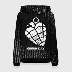 Женская толстовка Green Day с потертостями на темном фоне