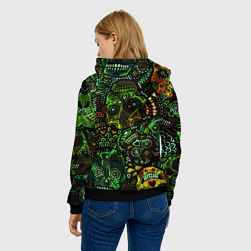 Женская толстовка Мексиканские призраки / 3D-Черный – фото 4