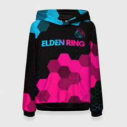 Женская толстовка Elden Ring - neon gradient: символ сверху