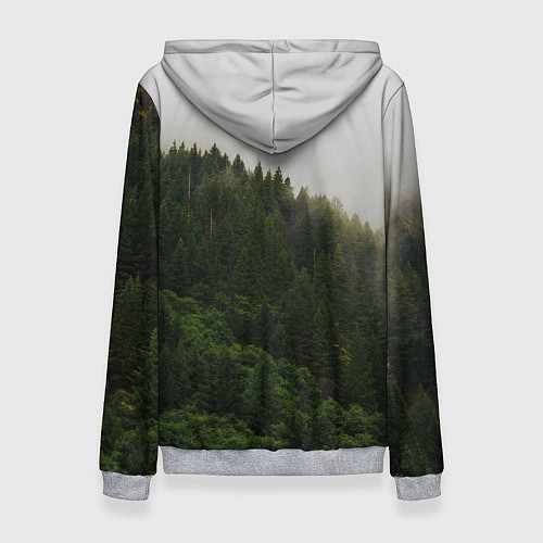 Женская толстовка Я из Сибири на фоне леса / 3D-Меланж – фото 2