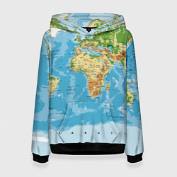 Женская толстовка Атлас мира
