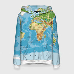 Женская толстовка Атлас мира