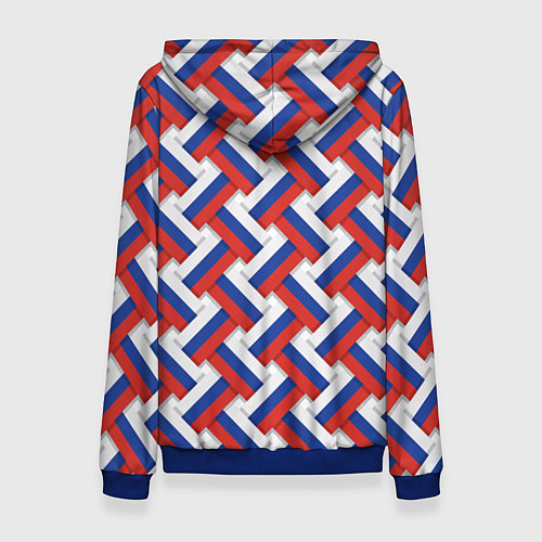 Женская толстовка Россия - плетёнка / 3D-Синий – фото 2