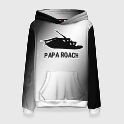 Женская толстовка Papa Roach glitch на светлом фоне