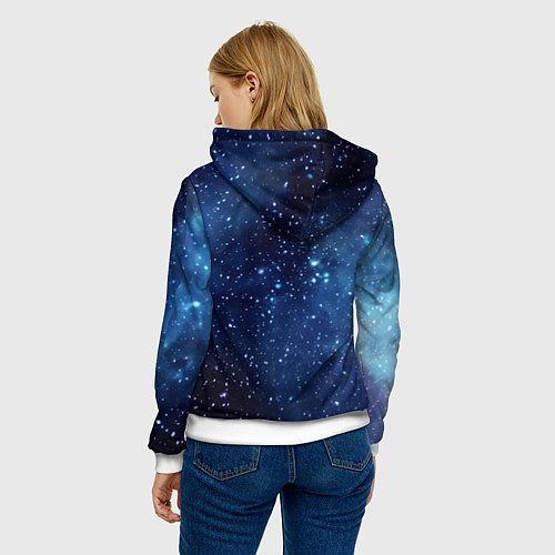 Женская толстовка Звездное небо - нейросеть / 3D-Белый – фото 4