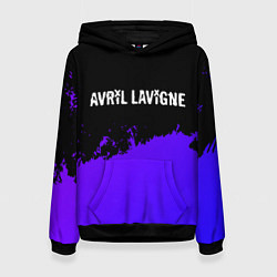 Толстовка-худи женская Avril Lavigne purple grunge, цвет: 3D-черный