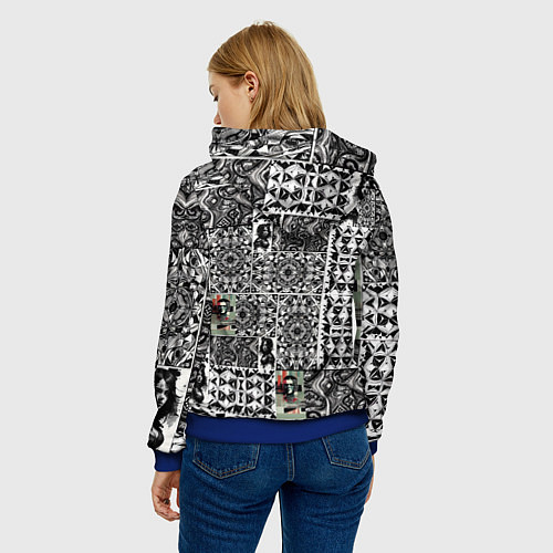 Женская толстовка Орнамент древних цивилизаций / 3D-Синий – фото 4
