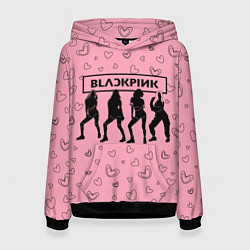 Толстовка-худи женская Blackpink силуэт, цвет: 3D-черный