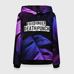 Женская толстовка Five Finger Death Punch neon monstera