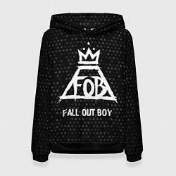 Женская толстовка Fall Out Boy glitch на темном фоне