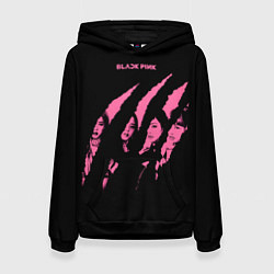 Толстовка-худи женская Blackpink Tearing with claws, цвет: 3D-черный