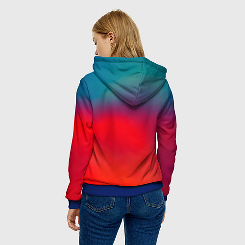 Женская толстовка Красочный веселый роджер / 3D-Синий – фото 4