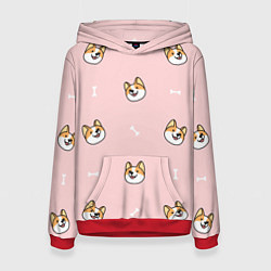 Женская толстовка Pink corgi