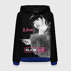 Толстовка-худи женская Blackpink Lisa fuck, цвет: 3D-синий