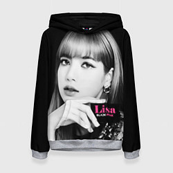 Толстовка-худи женская Blackpink Lisa Business card, цвет: 3D-меланж