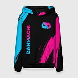 Женская толстовка DanMachi - neon gradient: надпись, символ