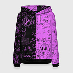 Женская толстовка Dead inside purple black