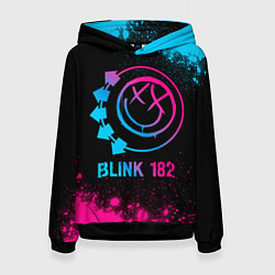 Толстовка-худи женская Blink 182 - neon gradient, цвет: 3D-черный
