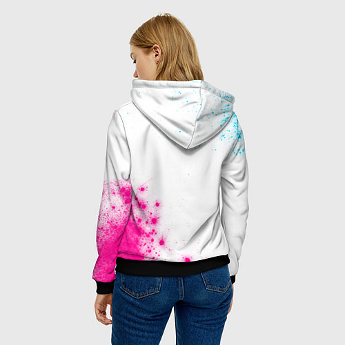 Женская толстовка Within Temptation neon gradient style: надпись, си / 3D-Черный – фото 4