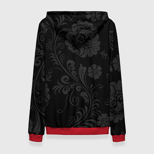 Женская толстовка Russia black style / 3D-Красный – фото 2