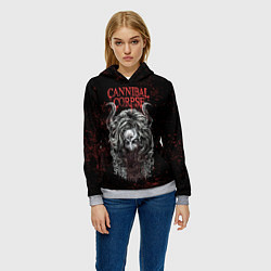 Толстовка-худи женская Cannibal Corpse art, цвет: 3D-меланж — фото 2