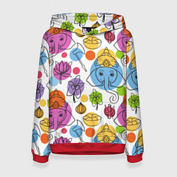 Женская толстовка Индийские слоники