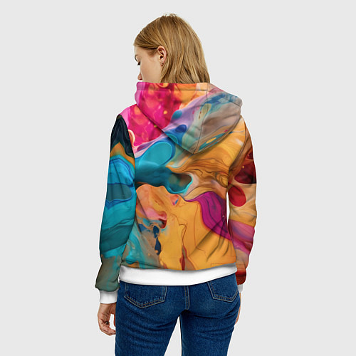 Женская толстовка Roblox Logo Color / 3D-Белый – фото 4