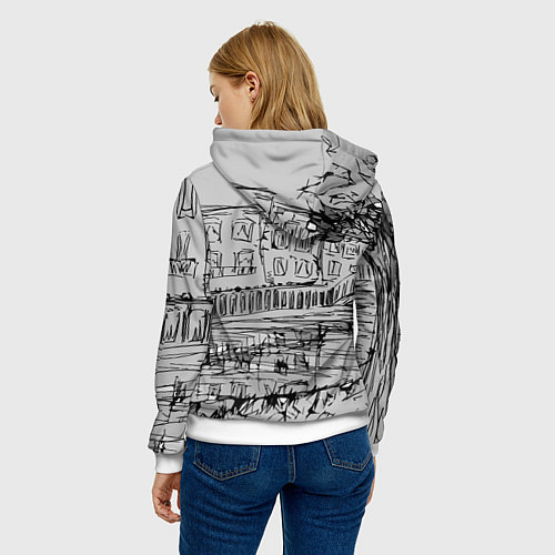 Женская толстовка Иллюстрация картина / 3D-Белый – фото 4