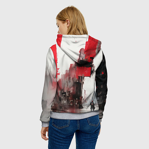 Женская толстовка Уличный бригадир / 3D-Меланж – фото 4