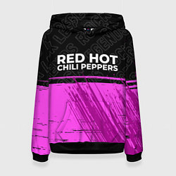 Толстовка-худи женская Red Hot Chili Peppers rock legends: символ сверху, цвет: 3D-черный