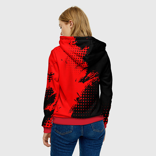 Женская толстовка Группировка Вальхалла - Tokyo revengers / 3D-Красный – фото 4