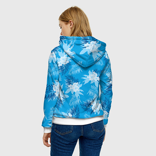 Женская толстовка Цветочный паттерн - GTA vice city / 3D-Белый – фото 4