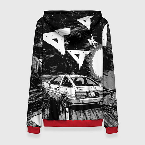 Женская толстовка Инициал Ди / 3D-Красный – фото 2