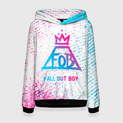 Женская толстовка Fall Out Boy neon gradient style