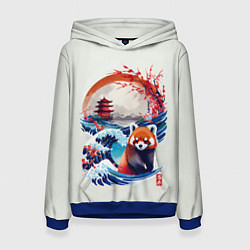 Женская толстовка Красная панда на охоте