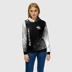 Толстовка-худи женская Dead by Daylight glitch на темном фоне: надпись, с, цвет: 3D-черный — фото 2