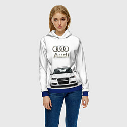Толстовка-худи женская Audi a5, цвет: 3D-синий — фото 2
