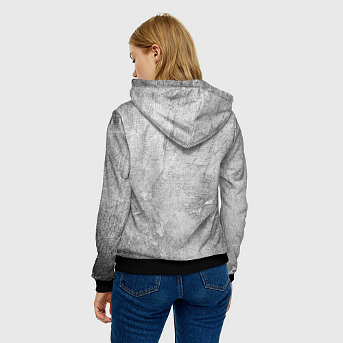 Женская толстовка F*ck you you F*cking F*ck на стене / 3D-Черный – фото 4