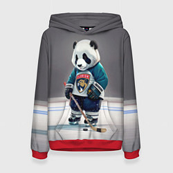 Толстовка-худи женская Panda striker of the Florida Panthers, цвет: 3D-красный