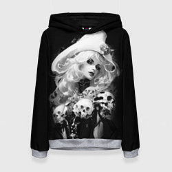 Женская толстовка Ведьма в белой треуголке