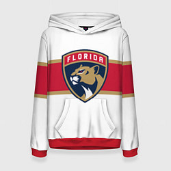 Толстовка-худи женская Florida panthers - uniform - hockey, цвет: 3D-красный