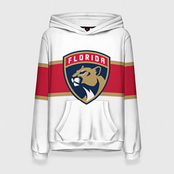 Толстовка-худи женская Florida panthers - uniform - hockey, цвет: 3D-белый