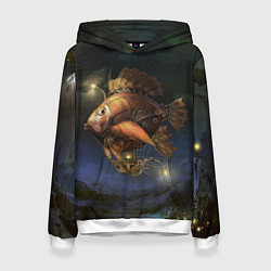 Женская толстовка Рыба-дирижабль в ночи