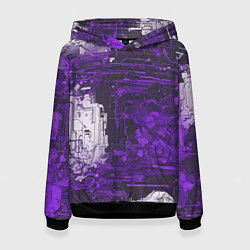 Женская толстовка Киберпанк заражение фиолетовое
